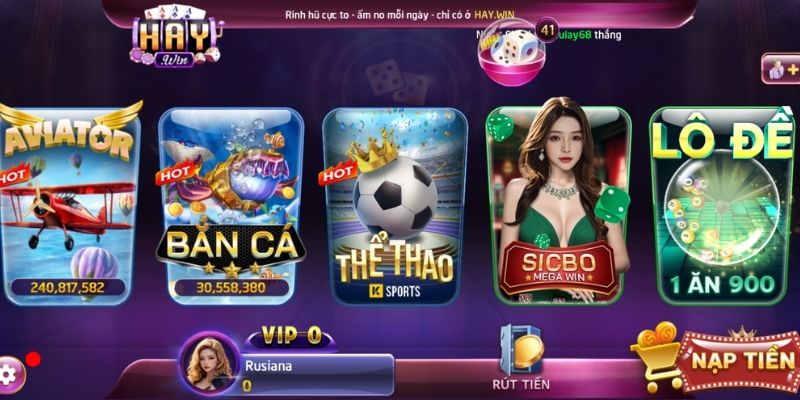 HAYWIN - Top Game Cực Hot, Giao Dịch Siêu Tốc, An Toàn 2 Hệ thống sảnh game hấp dẫn của HAYWIN